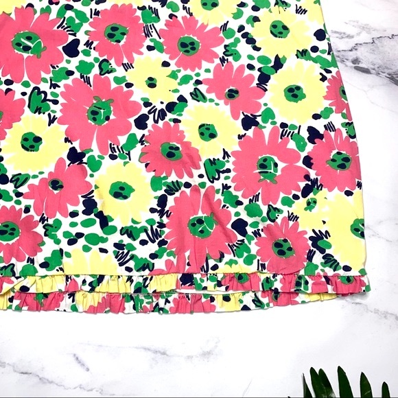 Lilly Pulitzer Callie Ruffle Skirt Doodlebug Daisy Easter Outfit Spring Size 4 - Picture 4 of 11